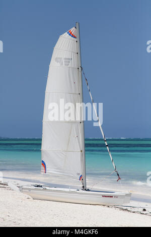 Sport voilier sur la plage, plage de Nungwi, Zanzibar, Tanzanie Banque D'Images