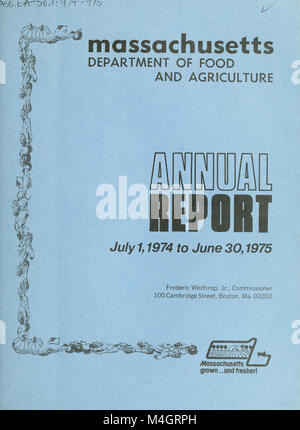 Rapport annuel - Massachusetts Ministère de l'alimentation et l'Agriculture (18426370812) Banque D'Images