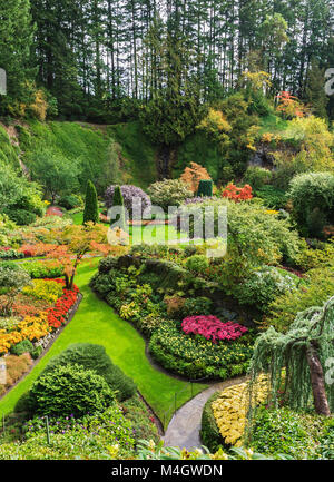 Jardin en contrebas - la partie centrale Banque D'Images