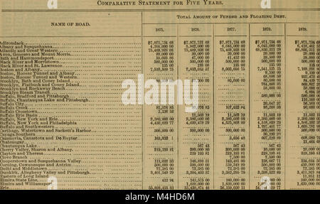 Rapport annuel de l'État et l'ingénieur-géomètre de l'Etat de New York et des totalisations spéciales et les retenues des rapports des sociétés de chemin de fer pour l'exercice se terminant le (1879) (14574392470) Banque D'Images