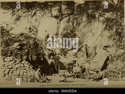 Le rapport annuel 1883 du minéralogiste de l'État fournit un résumé de l'exploration minérale, de l'activité minière et des relevés géologiques effectués tout au long de l'année, en mettant l'accent sur la découverte et l'analyse des ressources dans l'État. Banque D'Images