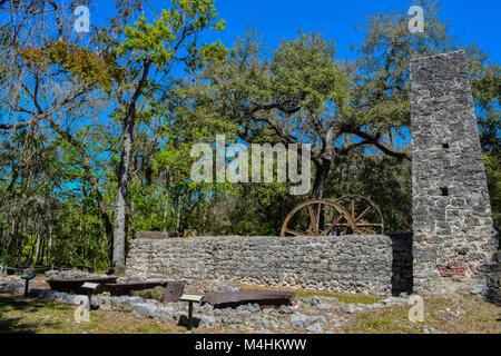 Yulee Sugar Mill Ruins Banque D'Images