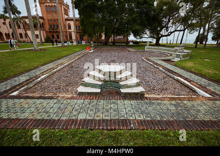 Piscine rempli à la succession de John et Mable Ringling, Ca d'Zan Banque D'Images