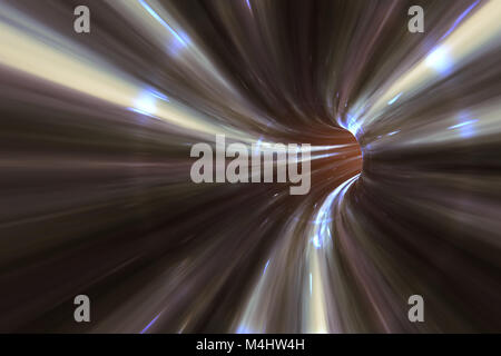 Tunnel dans l'espace warp Banque D'Images