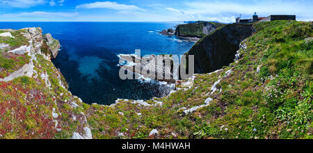 Cap Vidio littoral (Asturies, Espagne). Banque D'Images