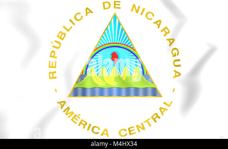 Le Nicaragua des armoiries. 3D Illustration. Banque D'Images