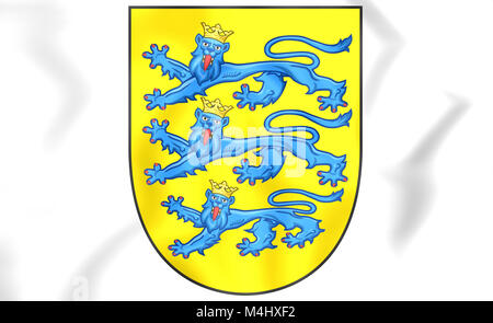 Armoiries de Tallinn, Estonie. 3D Illustration. Banque D'Images