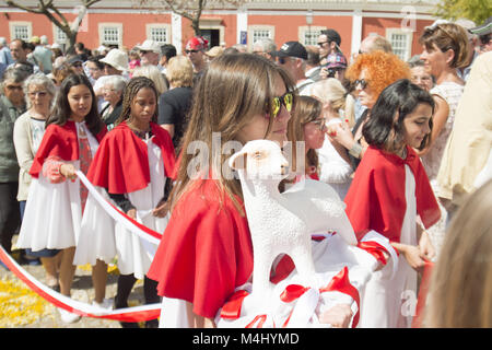 ALGARVE PORTUGAL SAO BRAS PROCESSION DE PÂQUES Banque D'Images