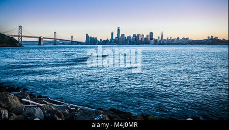 San Francisco bay sunset de Treasure Island Banque D'Images