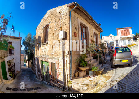 Vue de la chambre chypriote traditionnel dans le village d'Arsos. Chypre, Limassol District Banque D'Images