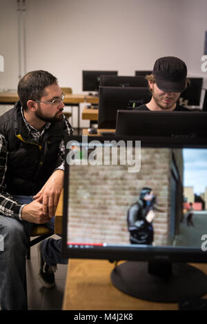 Auxilium ReLoaded est la première institution à Dortmund en Allemagne, où les médias toxicomanes reçoivent un traitement pour les jeunes. Banque D'Images