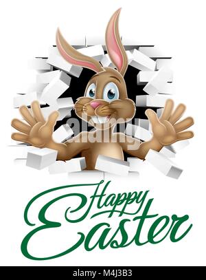 Happy Easter Bunny Sign Illustration de Vecteur