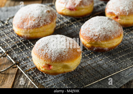 Maison Gourmet Paczki Polonais Donuts avec remplissage en gelée Banque D'Images