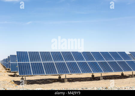 Sur l'énergie solaire du désert de Gobi Banque D'Images