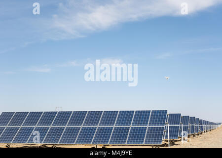 Sur l'énergie solaire du désert de Gobi Banque D'Images