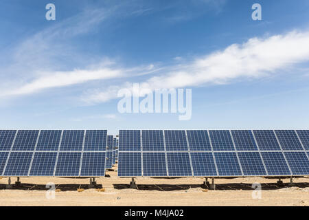 Sur l'énergie solaire du désert de Gobi Banque D'Images