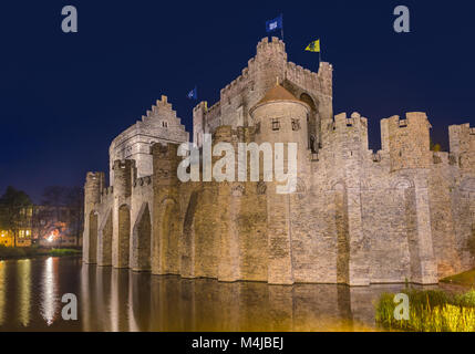 Château des Comtes à Gand - Belgique Banque D'Images