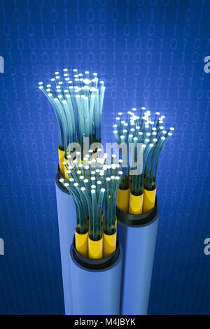 Câble fibre optique Banque D'Images