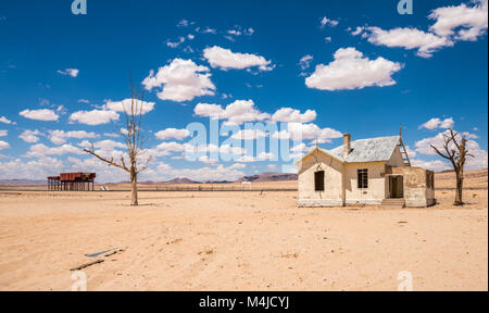 La gare de Garub abandonnés dans le désert, Namibie Banque D'Images