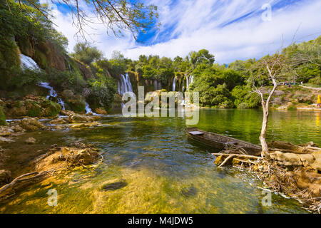 Cascade Kravice en Bosnie et Herzégovine Banque D'Images