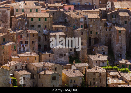 Sorano ville médiévale en Toscane Italie Banque D'Images