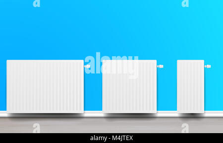 Radiateurs accueil blanc Banque D'Images