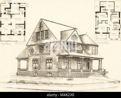 Logements artistique - donner des vues, des plans d'étage et les estimations de coût de nombreux cottage - dessins et modèles industriels, l'établissement des coûts à partir de $600, conçus et sélectionnés avec une référence particulière à l'économie dans la construction et l'(14598344020) Banque D'Images