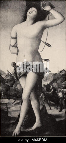 'Saint Sébastien' attribué à Pietro Pérugin est une peinture de la Renaissance représentant le martyre de Saint Sébastien. Il est remarquable pour sa représentation détaillée de la souffrance du saint et le style classique de l'artiste. Banque D'Images