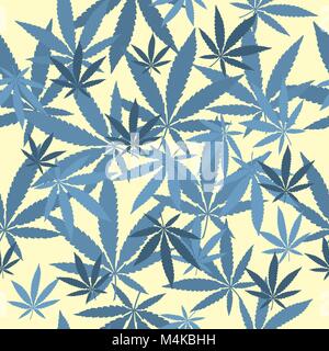Modèle vectoriel continu avec feuilles de marijuana illustration Illustration de Vecteur