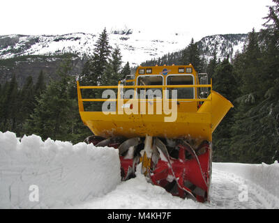 Le long du ruisseau McDonald près de Claude's Corner.Passe-à-la-Sun Road labourer, avril , . Banque D'Images