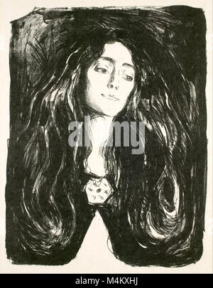Edvard Munch, la broche. Eva Mudocci. 1903 Banque D'Images