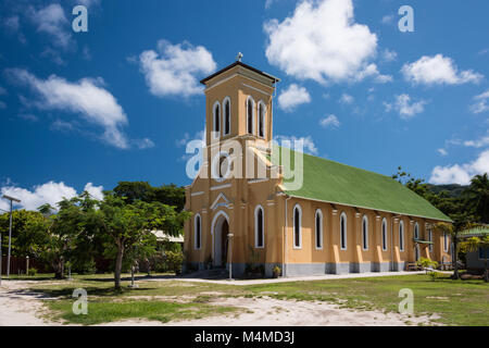 Community Church, La Digue, Seychelles Banque D'Images