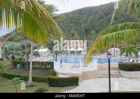 Jibacoa Cuba - 25 janvier 2018 : La Maison de vacances avec piscine Banque D'Images