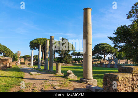 Ruines Romaines d'OSTIA ANTICA : ÂGE VILLAGE demeure. Banque D'Images