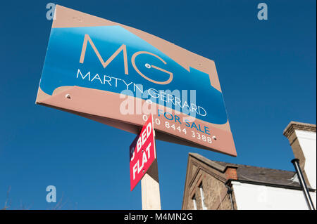 Martyn Gerrard agent immobilier à vendre Inscrivez-vous du West End à Londres, en Angleterre Banque D'Images