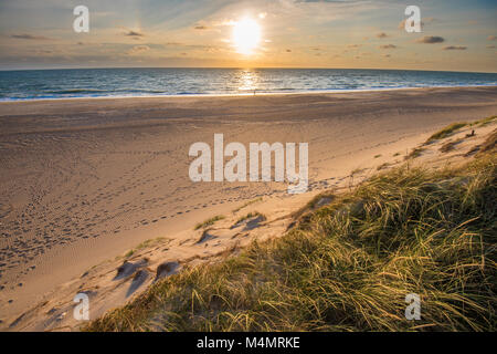 Plage de la mer du Nord, de la côte du Jutland au Danemark Banque D'Images