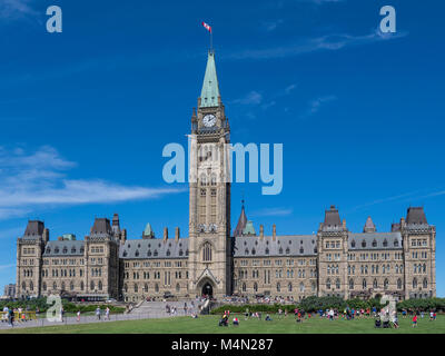 Bâtiment du Parlement, la colline du Parlement, Ottawa, Ontario, Canada. Banque D'Images