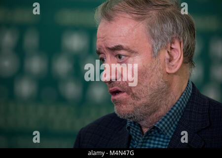 Le chef d'orchestre russe, directeur artistique du Théâtre Mariinsky Valery Gergiev au cours de l'entrevue le 04 février, 2018 dans l'orchestre philharmonique de Moscou Banque D'Images