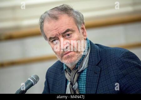 Le chef d'orchestre russe, directeur artistique du Théâtre Mariinsky Valery Gergiev au cours de l'entrevue le 04 février, 2018 dans l'orchestre philharmonique de Moscou Banque D'Images