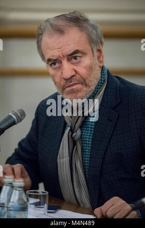 Le chef d'orchestre russe, directeur artistique du Théâtre Mariinsky Valery Gergiev au cours de l'entrevue le 04 février, 2018 dans l'orchestre philharmonique de Moscou Banque D'Images