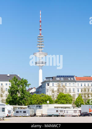 Hambourg, Allemagne - 07 mai 2016 : Il y a un grand parc à l'Heiligengeistfeld pendant l'anniversaire du port de Hambourg Banque D'Images