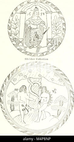 Tableau de bord bleu et d'autres chargeurs d'étain anglais plats circulaire émail (1919) (14593035700) Banque D'Images