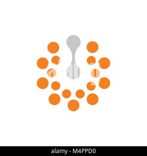 Bouton de mise sous tension, appuyez sur ON ou OFF, signe abstrait. Eco Energy concept vector illustration. Illustration de Vecteur