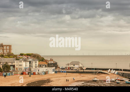 Viking Bay dans la ville balnéaire de Broadstairs Kent, Angleterre Banque D'Images