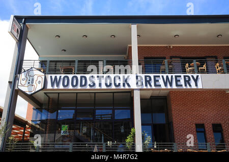 La célèbre brasserie Woodstock sur Albert Road, où vous pourrez déguster des bières dans le Tap Room, à Cape Town, Afrique du Sud Banque D'Images