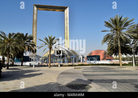 Dubaï, Émirats arabes unis, le 16 février 2018, Zabeel Park situé dans le district de Zabeel, Dubaï, l'un des meilleurs park à Dubaï avec très belle vue à partir de Banque D'Images