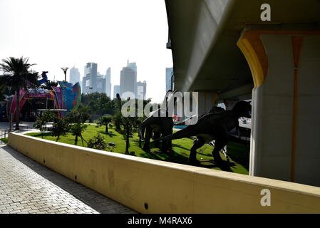 Dubaï, Émirats arabes unis, le 16 février 2018, Zabeel Park situé dans le district de Zabeel, Dubaï, l'un des meilleurs park à Dubaï avec très belle vue à partir de Banque D'Images