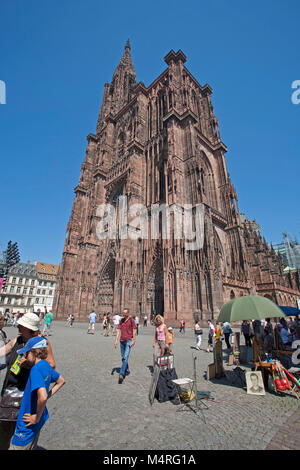 Cathédrale de Strasbourg, monument de Strasbourg, Alsace, Bas-Rhin, France, Europe Banque D'Images
