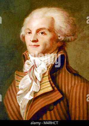 Maximilien François Marie Isidore de Robespierre (1758 - 1794) Avocat et homme politique français, ainsi que l'un des plus connus et les plus influentes associées à la Révolution française Banque D'Images