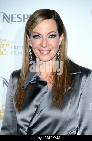 Allison Janney Nespresso à la British Academy Film Awards nominés Partie au palais de Kensington, Londres. ASSOCIATION DE PRESSE Photo. Photo date : Samedi 17 février 2018. Voir PA story SHOWBIZ BAFTA. Crédit photo doit se lire : Ian West/PA Wire Banque D'Images